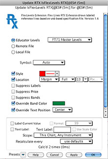 FlexLines preferences OSX