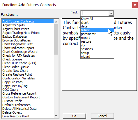 Functions Window