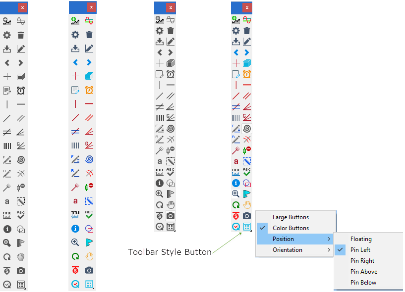 Toolbar styles