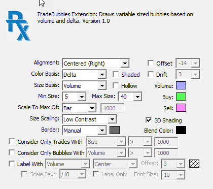 TradeBubbles Preferences