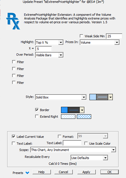 Extreme Price Highlighter Prefs